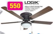 Logik 132cm 1 Light Ceiling Fan