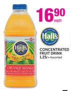 Halls Concentrated Fruit Drink-1.25Ltr