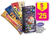 Cadbury Assorted Chocolate Bars and Astros-5's