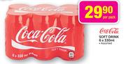 Coca-Cola Soft Drink-6 x 330ml Per Pack