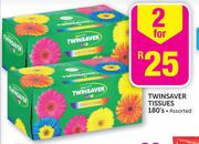 Twinsaver Tissues-180'S x 2