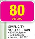 Simplicity Voile Curtain-Per Drop