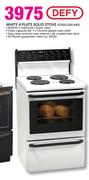 Defy White 4 Plate Solid Stove ST621 DSS 493