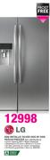 LG 506Ltr Metallic Silver Side By Side Fridge/Freezer GC L207GLQV A