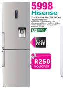 Hisense 322Ltr Bottom Freezer Fridge Inox H430BI WD