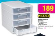 Addis 4x A4 Drawer System-Per Set