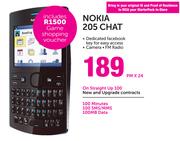 Nokia 205 Chat-On Straight Up 100