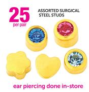 Assorted Surgical Steel Studs-Per Pair