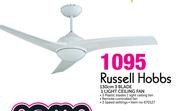 Russell Hobbs 130cm 3 Blade 1 Light Ceiling Fan