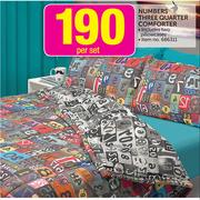 Numbers Three Quarter Comforter-Per Set
