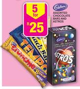 Cadbury Chocolate Bars And Astros Assorted-5's