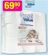 Great Value 2 Ply Toilet Tissue-18's