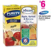 Purity Or Infacare Juice Assorted-200ml Each