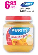 Purity 2nd Foods Assorted-125ml