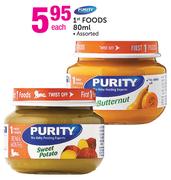 Purity 1st Foods Assorted-80ml Each