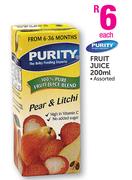Purity Fruit Juice Assorted-200ml Each