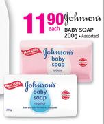 Johnson's Baby Soap Assorted-200g Each