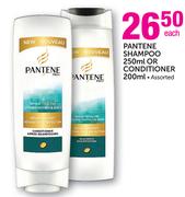 Pantene Shampoo-250ml Or Conditioner Assorted-200ml Each