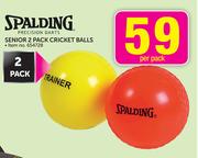 Spalding Senior 2 Pack Cricket Balls-Per Pack