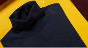 Polo Navy Textured Poloneck Jersey