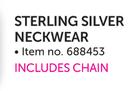 Sterling Silver Neckwear-Each