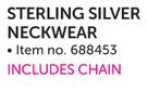 Sterling Silver Neckwear-Each