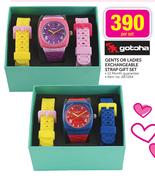 Gotcha Gents Or Ladies Exchangeable Strap Gift Set-Per Set