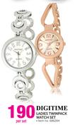 Digitime Ladies Twinpack Watch Set-Per Set