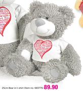 Love You 25cm Bear In T-Shirt