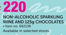 Non Alcoholic Sparkling Wine And Chocolates-125g