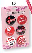 Love 6 Piece Pin Badges