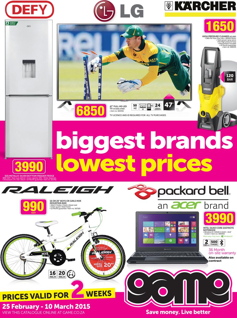 bicycle prices at game