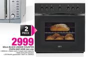 Defy 60cm Black Under Counder Oven And Hob-DBO458