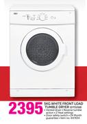 Defy 5kg White Front Load Tumble Dryer-DTD258