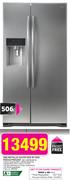 LG 506Ltr Metallic Silver Side By Side Fridge/Freezer GC L207GLQV A