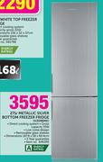 Hisense 271Ltr Metallic Silver Bottom Freezer Fridge H359BME