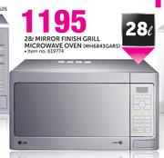 LG 28Ltr Mirror Finish Grill Microwave Oven MH6843GARS