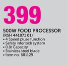 Logik 500W Food Processor RSH 441871 01