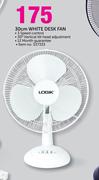 Logik 30cm White Desk Fan