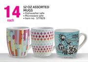 12 OZ Assorted Mugs-Each