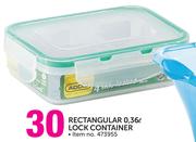 Rectangular 0.36L Lock Container