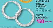 Silver Earrings-Per Pair