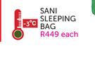 Camp Master Sani Sleeping Bag 3 Degree C-Each