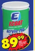 Ecoat White/Cream Acrylic PVA-5Ltr
