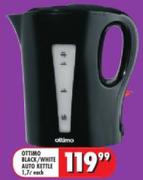 Ottimo 1.7Ltr Black/White Auto Kettle