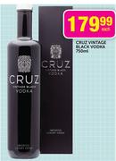 Cruz Vintage Black Vodka-750ml Each