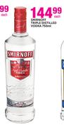 Smirnoff Triple Distilled Vodka-750ml