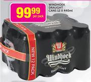 Windhoek Draught Cans-12x440ml Per Pack
