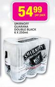Smirnoff Guarana Double Black-6x250ml Per Pack