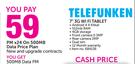 Telefunken 7" 3G WiFi Tablet-On 500MB Data Price Plan